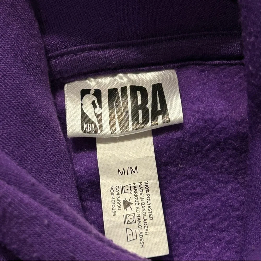 NBA Toronto Raptors Purple Black Basketball Logo Pullover Hoodie Size Medium - Picture 2 of 3